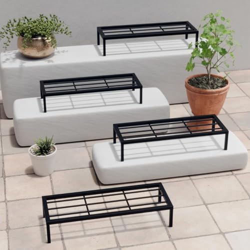 Image of Giore Heavy-Duty Plant Stand for Balcony 1 Pc /Plant Stand for Indoor & Outdoor | Thick Metal Stand, Garden /Patio, Apartment /Home Decoration | Anti Rust Plant Shelf | Metal Planter Black