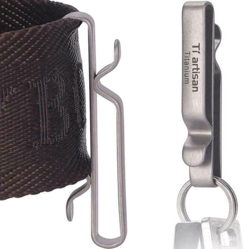 NiuLumea Tiartisan Llavero de aleación para soporte de anillo con hebilla de cinturón rápido y herramientas pequeñas, 55,5 x 14,5 x 7,5 mm