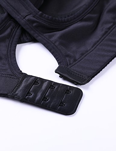 Image of SYROKAN Front Adjustable Sports Bras for Women High Impact | Front Velcro Straps, Wirefree, Double layer Cups, U Back, No Bounce, Running Bra