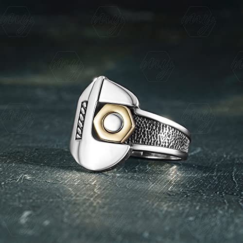 925 Sterling Silver Wrench Design Men's Ring2