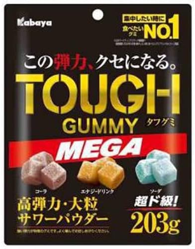 Amazon | カバヤ食品 タフグミ MEGA 203g×6袋 | ノーブランド品 | グミ