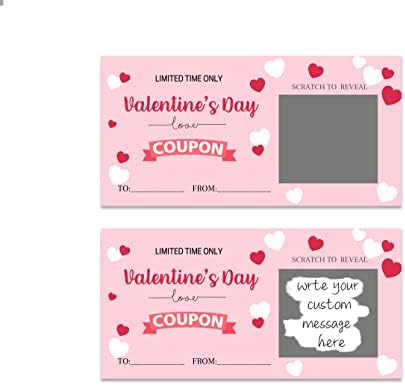 Scratch Valentines Day Card, Love Coupons, Love Note Scratch Off Cards, 20  Pieces Valentine's Day Anniversary Greeting Card, DIY Valentines, Romantic  ...