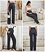 Tjukufpa 3 Pack Women's Maternity Pants Over The Belly Pregnancy Pants Stretchy Loose Wide Leg Lounge Work Pants with Pockets