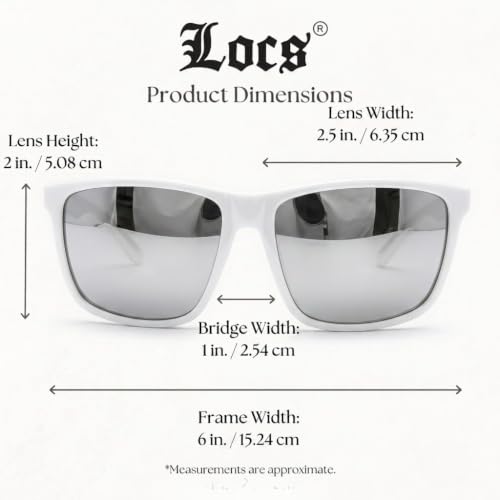 Image of Locs Men's Gangster Oversized Rectangular Horn Rim Sunglasses - 91055 & 91295 Series