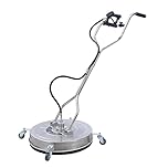 Aim Tools 24 Inch Pressure Washer Surface Cleaner Stainless Steel with 4 Wheels, 3/8" Quick Connector, 4500 PSI Flat Floor Cleaning Washer for Driveways Sidewalks Patios Cleaning
