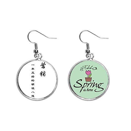 Pendientes de primavera con colgante de marketing y joyas decorativas originales
