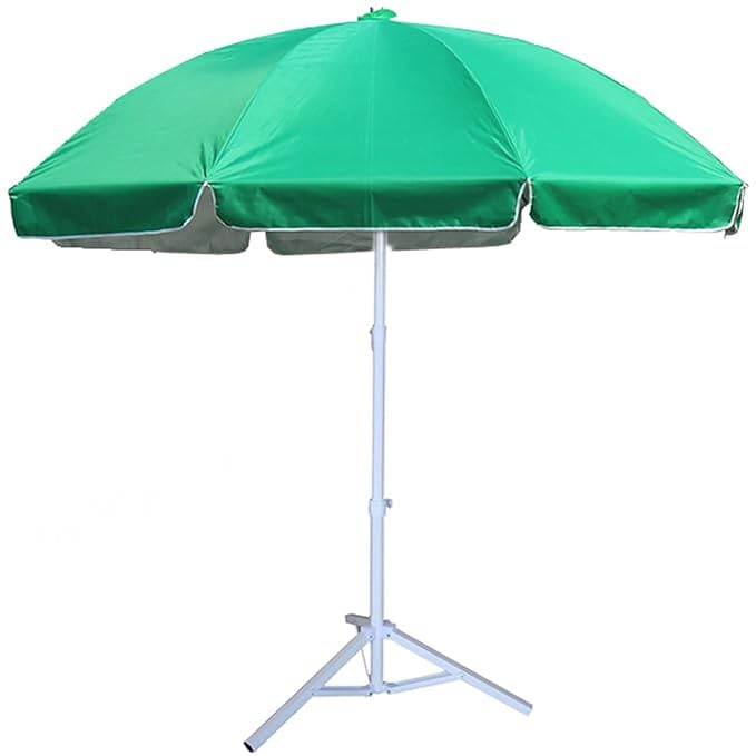 World of Wish® 7 Ft/ 42 Inch Beach Umbrella | Garden Umbrella | Outdoor Big Size Garden Umbrella | Patio Umbrella for Water & Sun Proof-GREEN (Pack of 2 Umbrella)