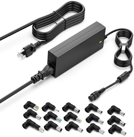 ROLADA 90W 65W Universal AC Adapter Laptop Charger Replacement for HP Dell Asus Lenovo Acer Toshiba Samsung Fujitsu Sony Gateway Notebook Ultrabook Chromebook Power Supply Cord with 15 Tips