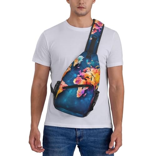 Bolso Cruzado de Pecho para Hombre Negro de Poliéster miniatura 7