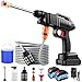 1500W Cordless Pressure Washer,21V Portable Pressure Washer,870 Psi High Power Washer Kit with 2 Nozzles 2000mAh Battery 16.4FT Hose Pressure Car Washers for Car Frool Garden Outdoor with bucket