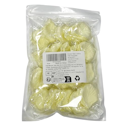 Haobase 2000Pcs Rose Petals Artificial Flower Fake Rose Petals for Valentines Day Propose, Wedding, Table Scatter Decoration (Ivory) - Image 4