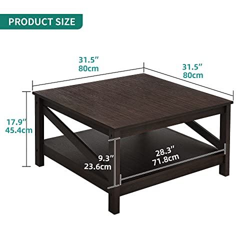 Yitahome MAYIHKWB5K Square Coffee Tables With Storage, Farmhouse Coffee Table For Living Room thumb #1