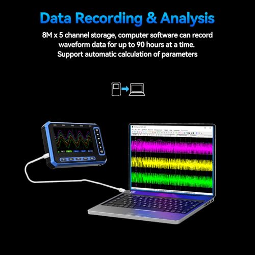Tragbares Oszilloskop mit WIFI: Handheld Oscilloscope Zusatzsonde, 5 Kanal Digitaloszilloskop für Elektronik, KFZ und Multimeter Anwendungen Portable Handheld Five Channel Oscilloscope