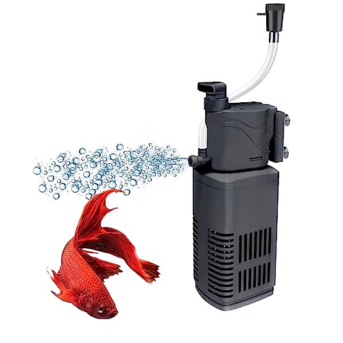 EmmaWu Aquarium Filter 160 GPH Internal Submersible Fish Turtle Tank Filter (Up to 60 Gal)