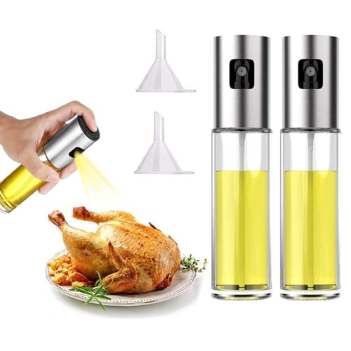 ChioSun Öl Sprayer Flasche, 100ml Essig Sprayer Spender, Dressing Spray Grilling Olivenöl Glasflasche, für Küche Kochen Salat Brot Backen BBQ