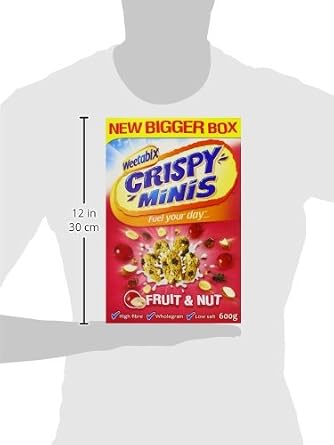 Weetabix Crispy Minis Fruit and Nut Breakfast Cereal 600 g (Pack of 5)