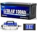 36V 100Ah Lithium Golf cart Battery, Low-Temp Protection, Upgraded 25A Lithium Charger & LCD Monitor, Built-in Smart 100A BMS, Max 7.68kW, LiFePO4 for Trolling Motors, Golf cart,Marine, RV, Home
