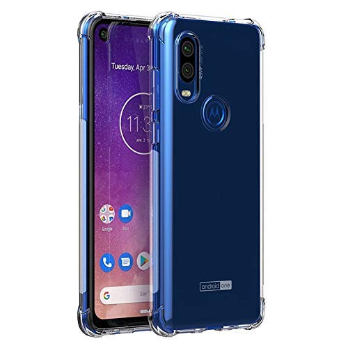 SkyTree Silicone Solid Shock Proof Bumper Hybrid Edge to Edge Protective Transparent Back Cover For Motorola One Vision