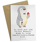 Mr. & Mrs. Panda Grußkarte Immobilienkaufmann Herz - Geschenk, Ausbildung, Immobilienhändler, Hochzeitskarte, Immobilienmakler, Vermieter, Danke,