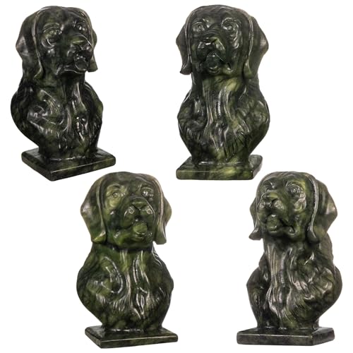 Nupuyai 4" Green Jade Crystal Stone Dog Statue - Image 4