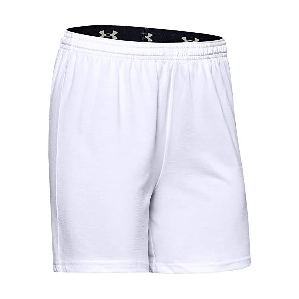 Under-Armour-Womens-Microthread-Match-Shorts Under Armour Women's Microthread Match Soccer Shorts , White (100)/Black , Medium