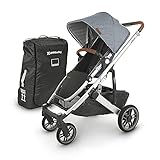 UPPAbaby Cruz V2 Stroller - Gregory (Blue Marl/Silver/Saddle Leather) + Travelbag for Vista, V2, Cruz, V2