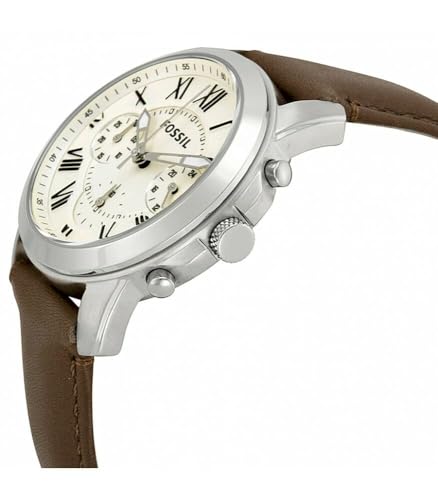 Image of Fossil Grant Chronograph Brown Leather Men's Watch FS4735