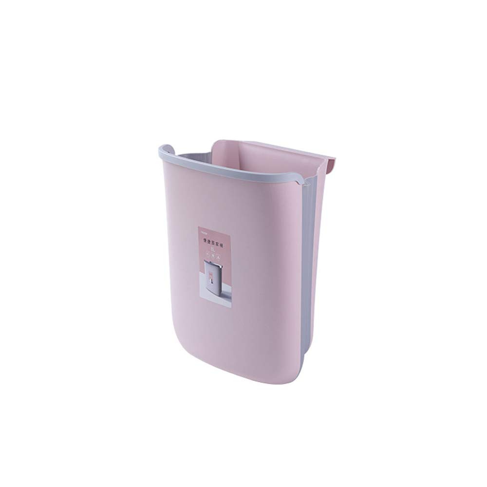 Folding Trash Can Ambility Wall Mounted Folding Waste Bin Kitchen Trash Can Wall Mounted Garbage Waste Bin Hanging Trash Can Foldable Garbage Case Food Waste Bin For Bathroom Car Restroom Dorm Room