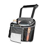 Ezo® Cabbie 車内 収納バッグ 車用 収納 助手席 荷物置き 収納ボックス シートバックポケット 後部座席 助手席収納 【保冷保温ドリンクホルダー付】【クッション付タブレット入れ】【ポケットティッシュ専用ポケット】小物入れ おしゃれ 省スペース