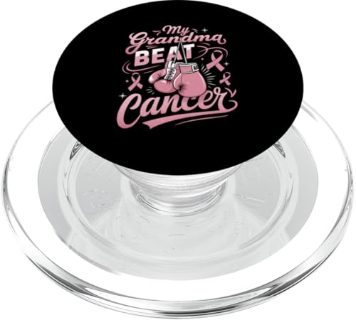My Grandma Beat Cancer Support de Sensibilisation au Cancer du Sein PopSockets PopGrip pour MagSafe