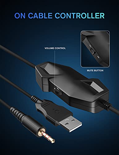 Ziumier Z30 White Gaming Headset For Ps4, Ps5, Xbox One, Pc, Wired Over-Ear Headphone With Noise Isolation Microphone, Rgb Flowing Led Light, Bass Surround Sound #TOP7