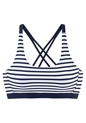 Lascana Venice Beach LM exkl. Sport Bustier-Top White-Navy-s - 34