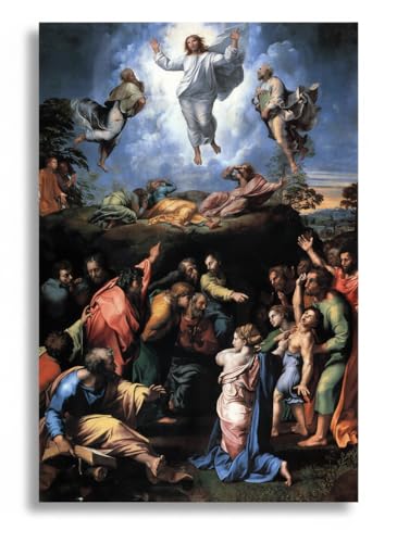 The Transfiguration of Jesus Christ by Raphael Canvas Print Roman Catholic Christian Wall Art, Gallery Wrapped, 7.8" x 11.8" (20cm x 30cm), Religious Gift, Catholic Home Altar Art