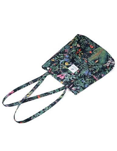Image of TOPASION Cute Corduroy Tote Bag Canvas Shoulder Handbags for Women Travel Shopping
