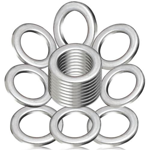24-PCS Oil Drain Plug Gasket Washer- Aluminum M14 Crush Washer Oil Drain Plug- Premium Seal Replaces OEM 94109-14000 for Honda Accord Acura Civic Ridgeline Odyssey CR-V Pilot Fit Element