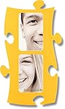 Aus Holz Puzzle Rahmen, 2 mal 10x15cm - gelb