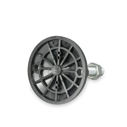 Pied articulé KM.SF10 M8 Ø 100 mm avec trous de fixation pour fixation au sol, réglable en hauteur, nivellable, pivotant, vis filetée M8 x 25 mm en acier galvanisé (1, M20 x 100 mm)