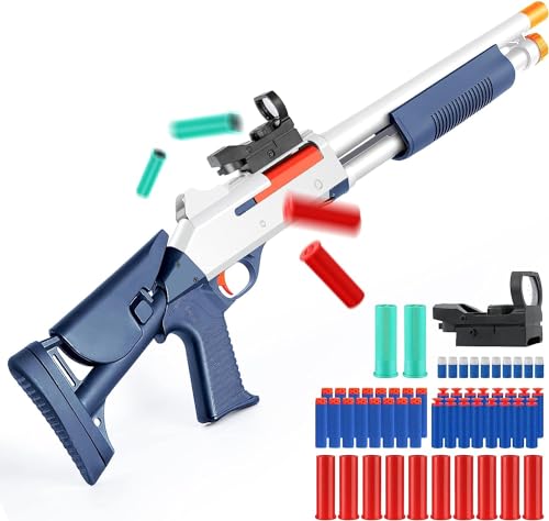 RuiDaXiang Spielzeugpistole,Shooter Spielzeugpistolen,Eva Schaumstoff-Blaster & Leergeschossauswurf Design für Indoor und Outdoor Spielen (Blau)