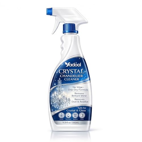 Yadool Chandelier Cleaner Spray for Hotel Chandeliers Drip Dry No Wipe Formula Removes Dust Grime Restores Shine for Lobby Lighting