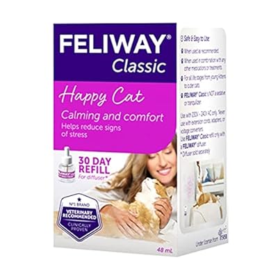 FELIWAY Classic 30 day Refill comforts cats, helps solve behavioural issues and stress/anxiety in the home - 48ml