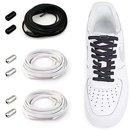 Lacets Élastiques Enfant Adulte en Silicone avec Fermeture en Métal - Sans Liaisons/No Tie Lacets en Silicone - Élastiques Lacets en pour Enfant/Adulte Universel Lacets de Sport Course de Chaussures Cover