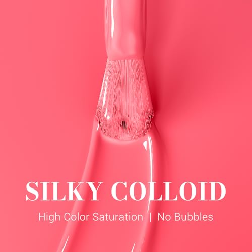Image of MelodySusie Bright Pink Gel Nail Polish,0.5fl oz Nails Soak Off UV LED Cranberry Pink Gel Polish Gift for Women Nail Art Manicure Salon DIY Nail Design Decoration at Home-1682