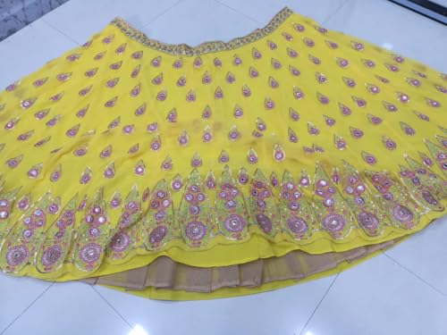 Generic yellow georgette lehenga choli – image 6