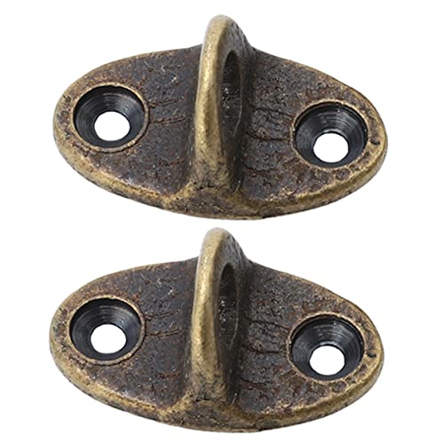 Holibanna 2pcs Storm Window Hook Windproof Brass Hook Bases for Window Latch Hanging Light Fixing Holder