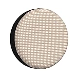 Installation rapide et facile : équipée d'une corde en nylon réglable et d'une boucle, cette housse de pneu de remorque Brown Gingham permet une installation sans tracas sans outils