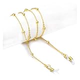 HALF CRESCEN Women's Eyeglass Chains (18K Gold PlatedThick Plating Layer) Sunglass Necklace Lanyard