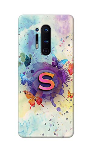 Image of PRINTFIDAA� Printed Hard Back Cover Case for OnePlus 8 Pro Back Cover (Alphabet S) -2808