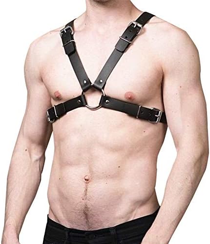 Men's Leather Body Chest Harness Belt Adjustable Buckle Straps Clubwear Costume