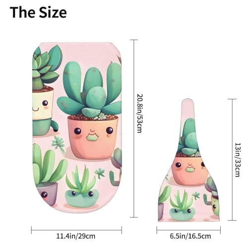 Lovely Succulent Plants Print Newborn Swaddle Blanket with Beanie Set, Soft Baby Sleep Sack Receiving Wraps, for Boy Girl4