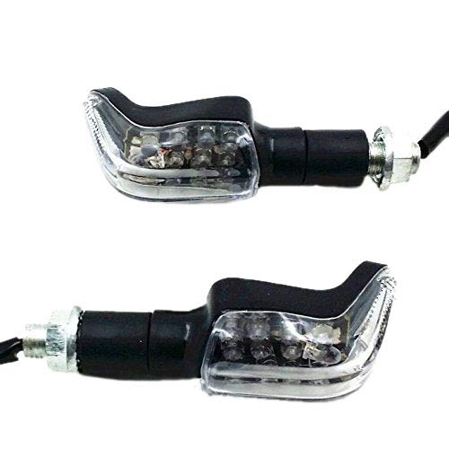 Black LED Dual Sport Turn Signal Light Off road Street Fighter Standard MX Bike Custom